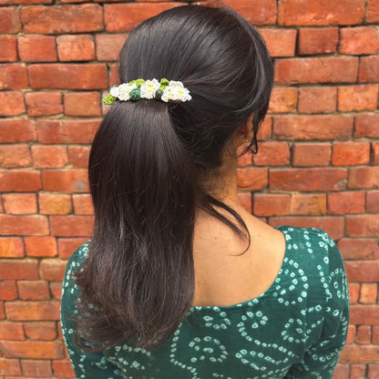 White Daisy Hair Clip