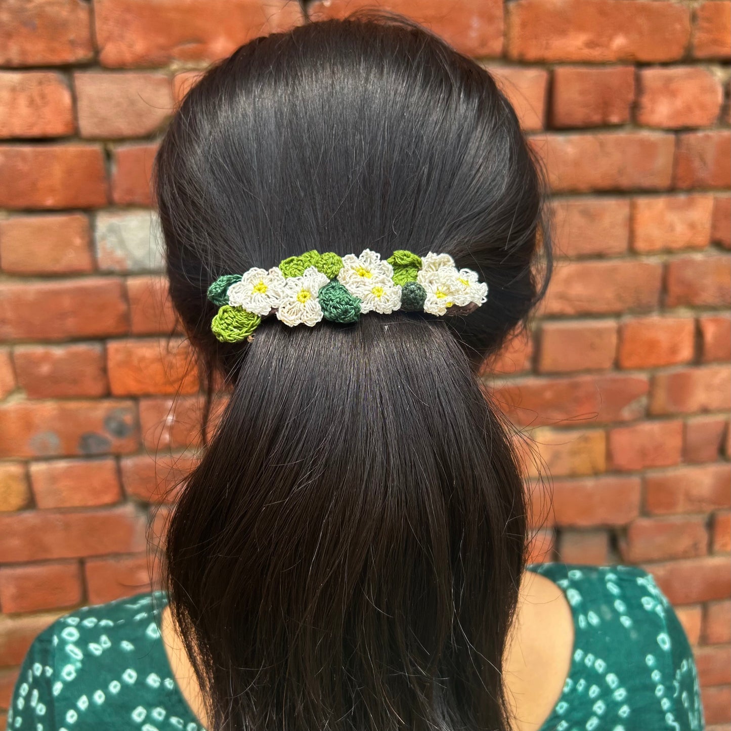 White Daisy Hair Clip