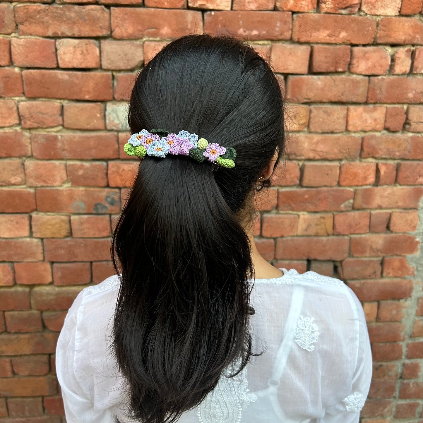 Blue Daisy Hair Clip