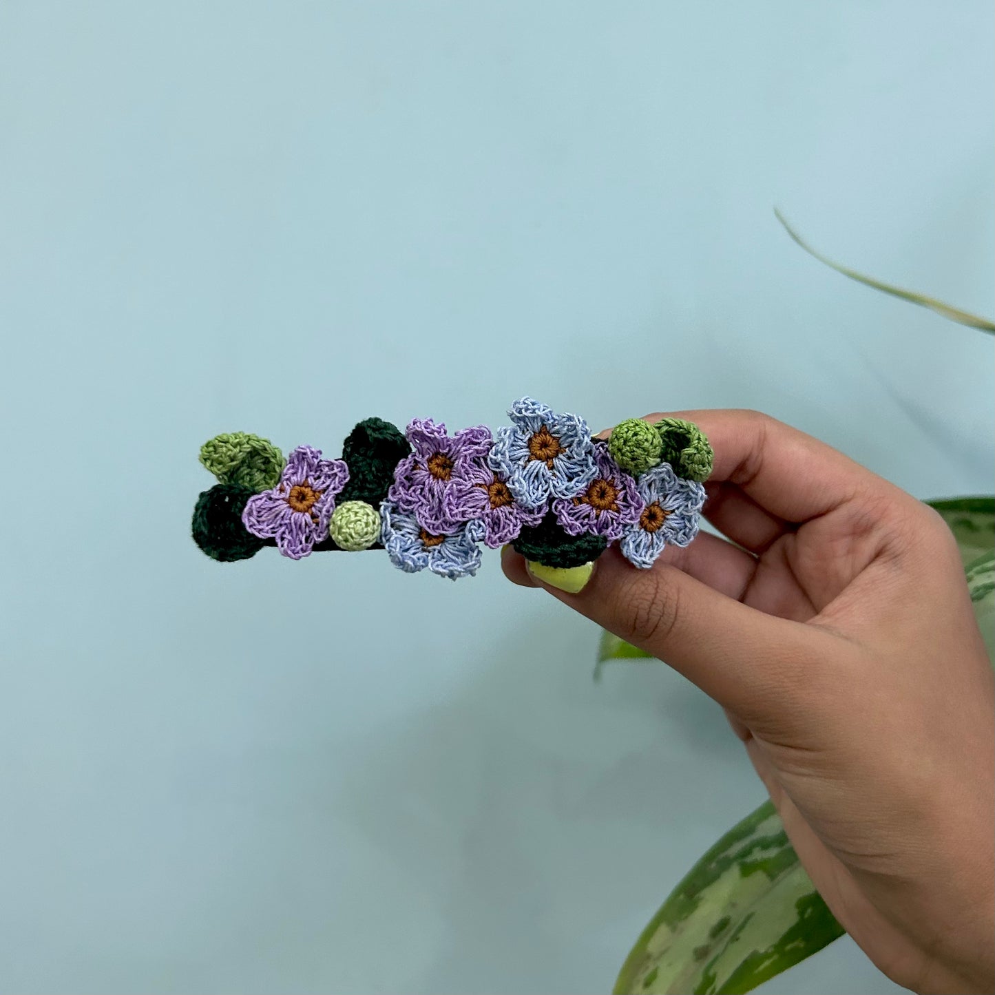 Blue Daisy Hair Clip