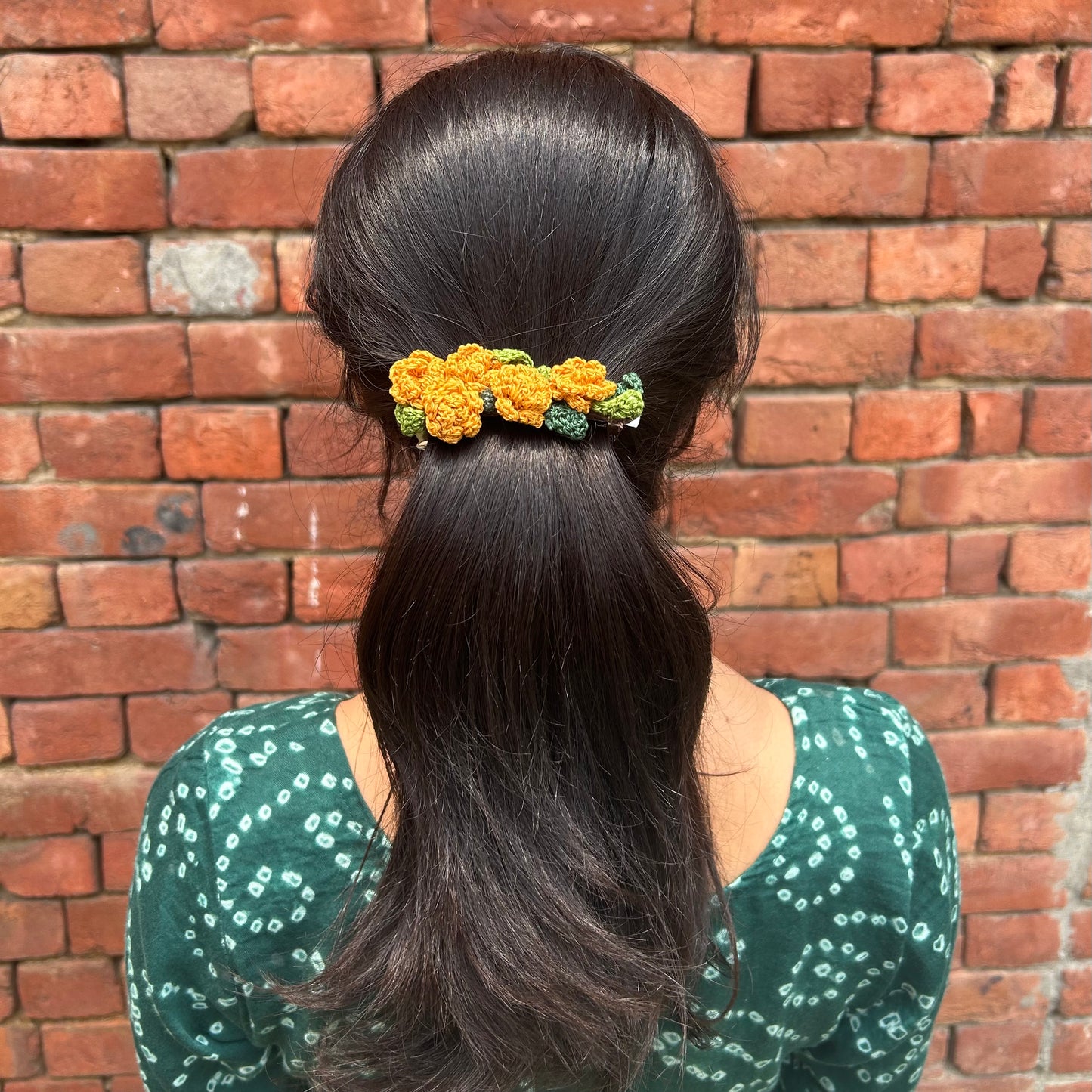 Yellow Marigold Hair Clip