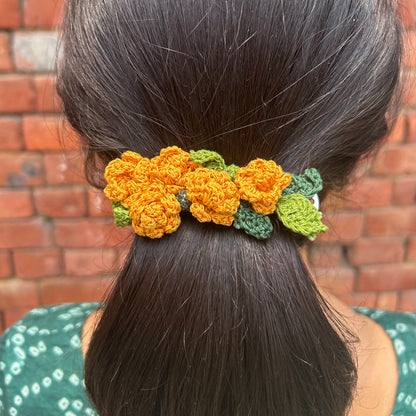 Yellow Marigold Hair Clip