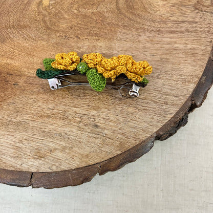 Yellow Marigold Hair Clip