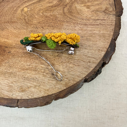 Yellow Marigold Hair Clip