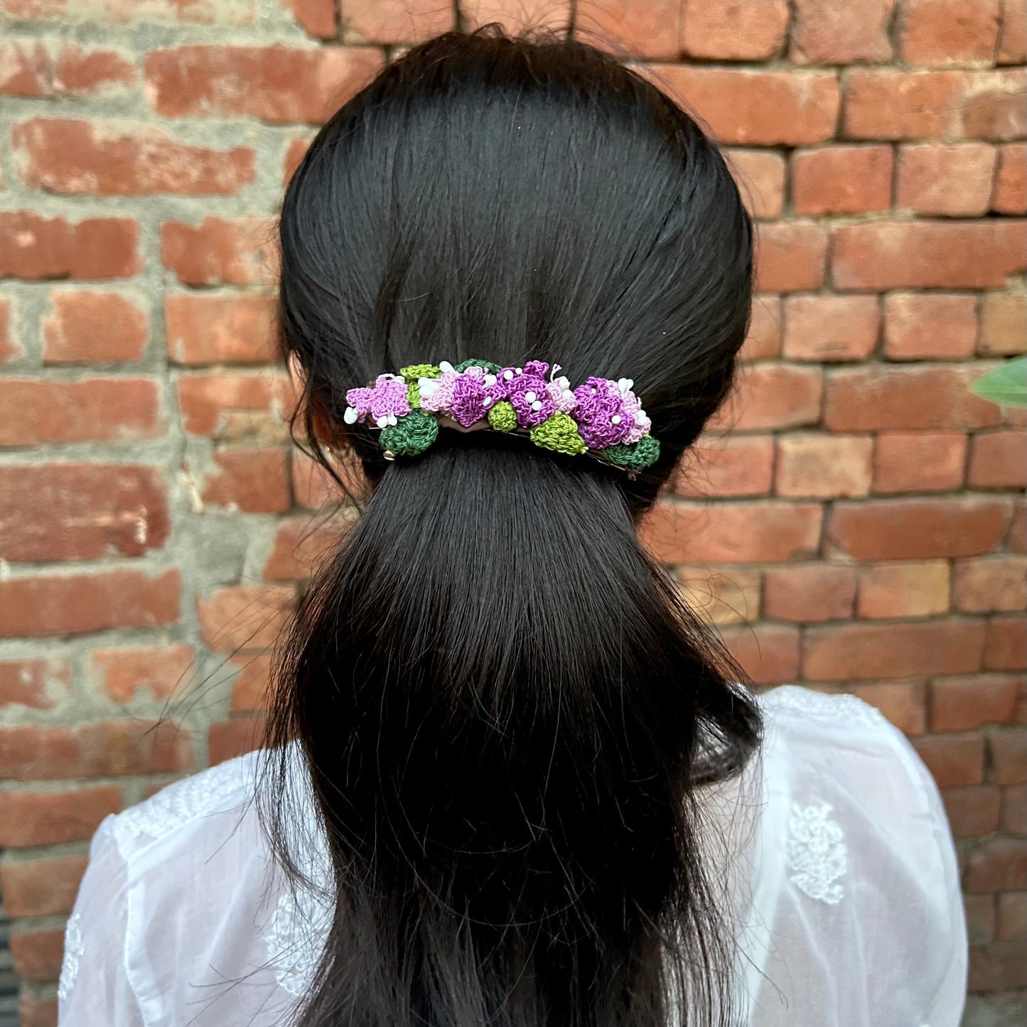 Purple Tulip Hair Clip