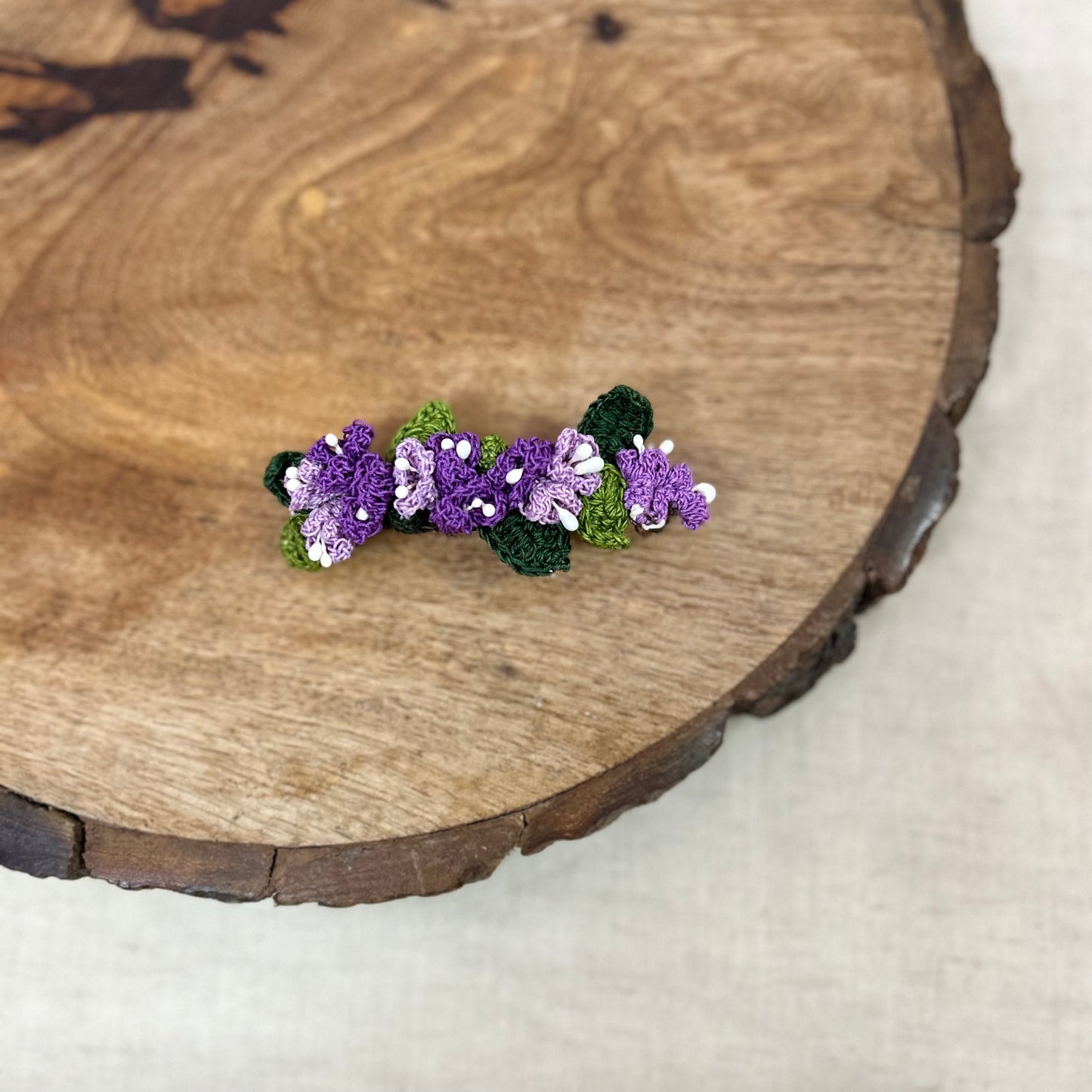 Purple Tulip Hair Clip