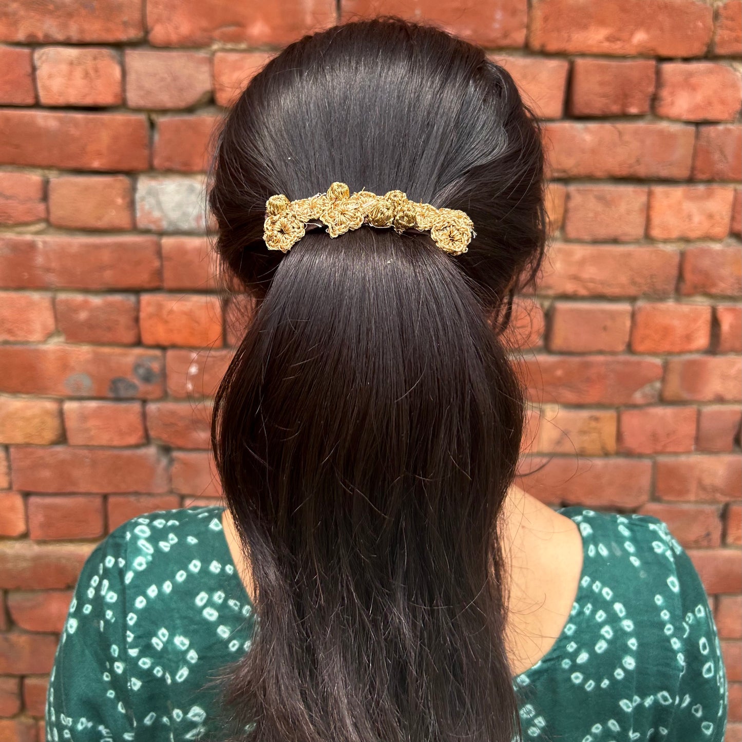 Golden Floral Hair Clip