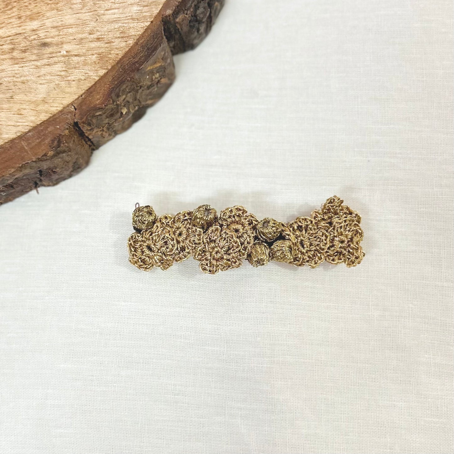 Golden Floral Hair Clip