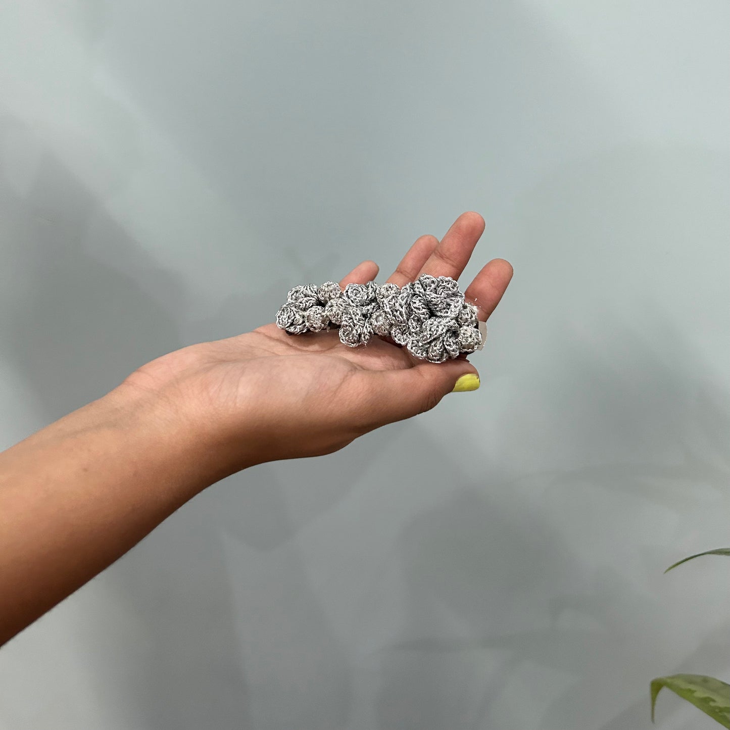 Silver Floral Hair Clip