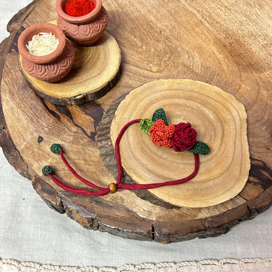 Rose Crochet Rakhi