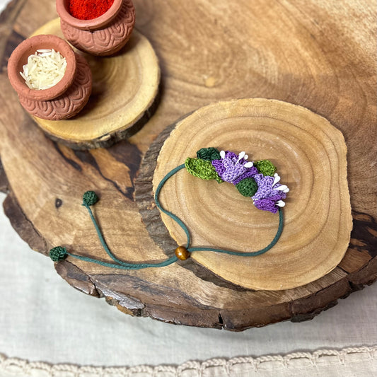 Tulip crochet rakhi
