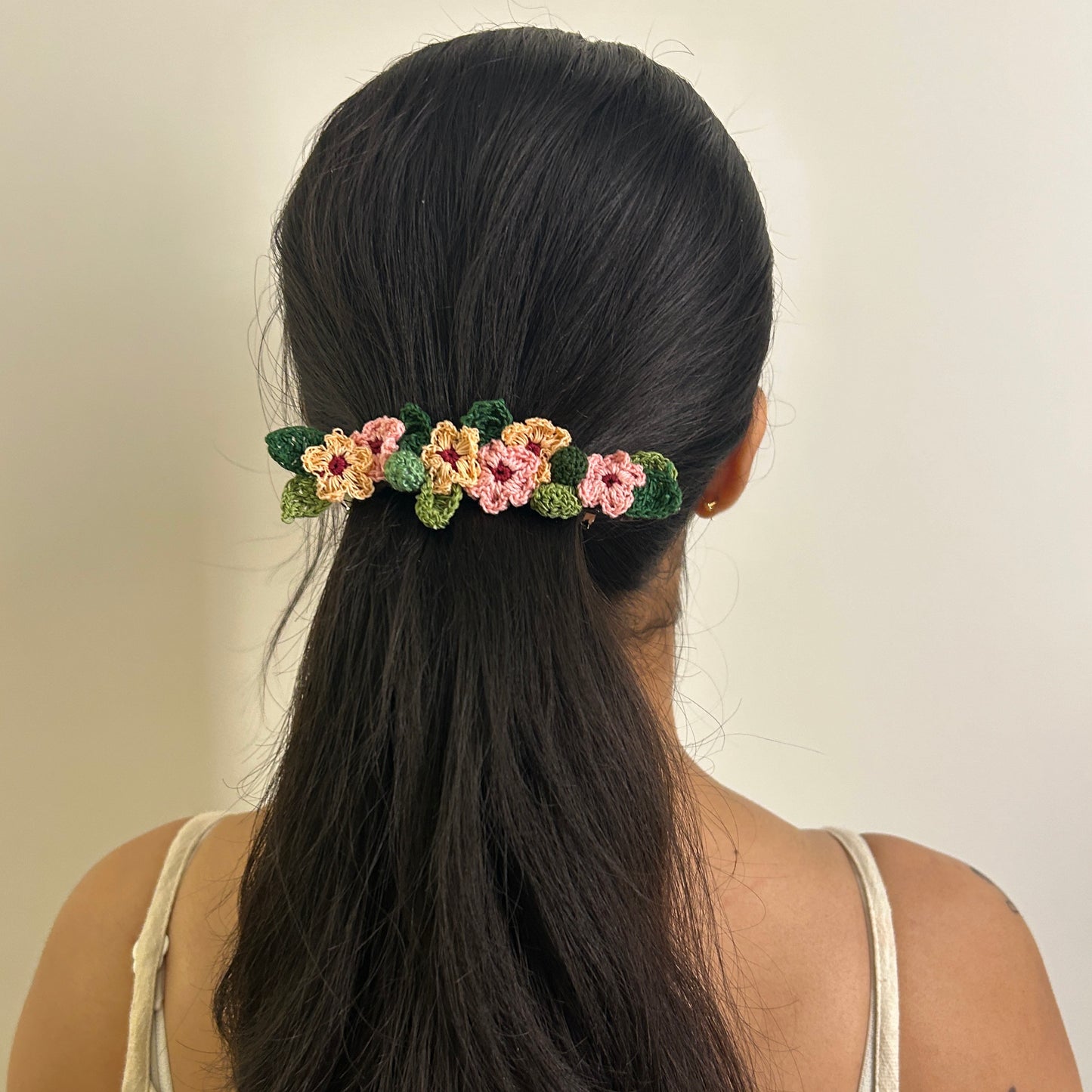 Pink Daisy Hair Clip