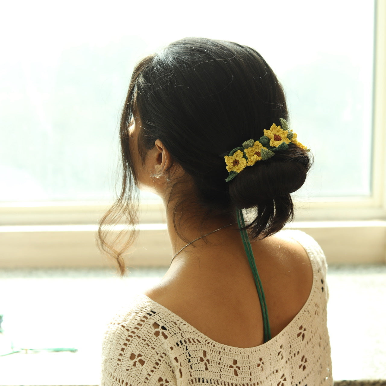 Sunflower Crochet Hair String