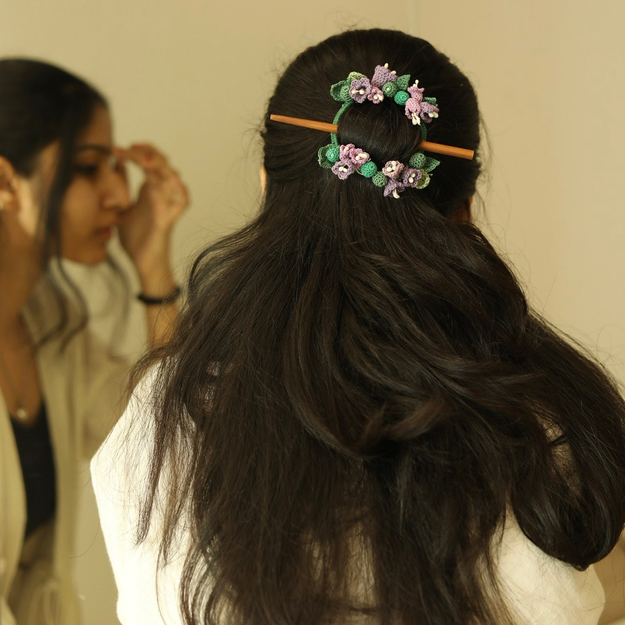 Blue Bell Crochet Hair Tie