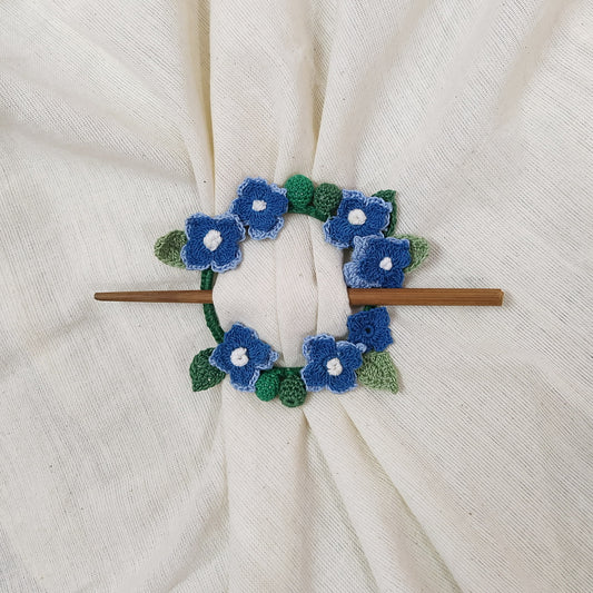 Hydrangea Crochet Hair Tie