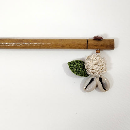 Ecru Flower Hair Stick