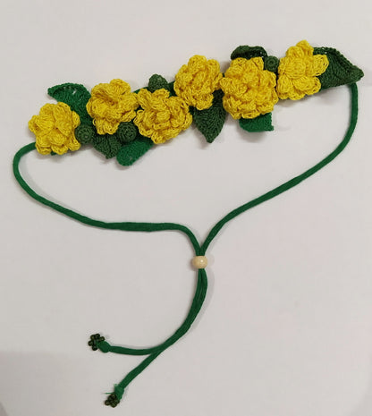 Yellow Marigold Crochet Hair String