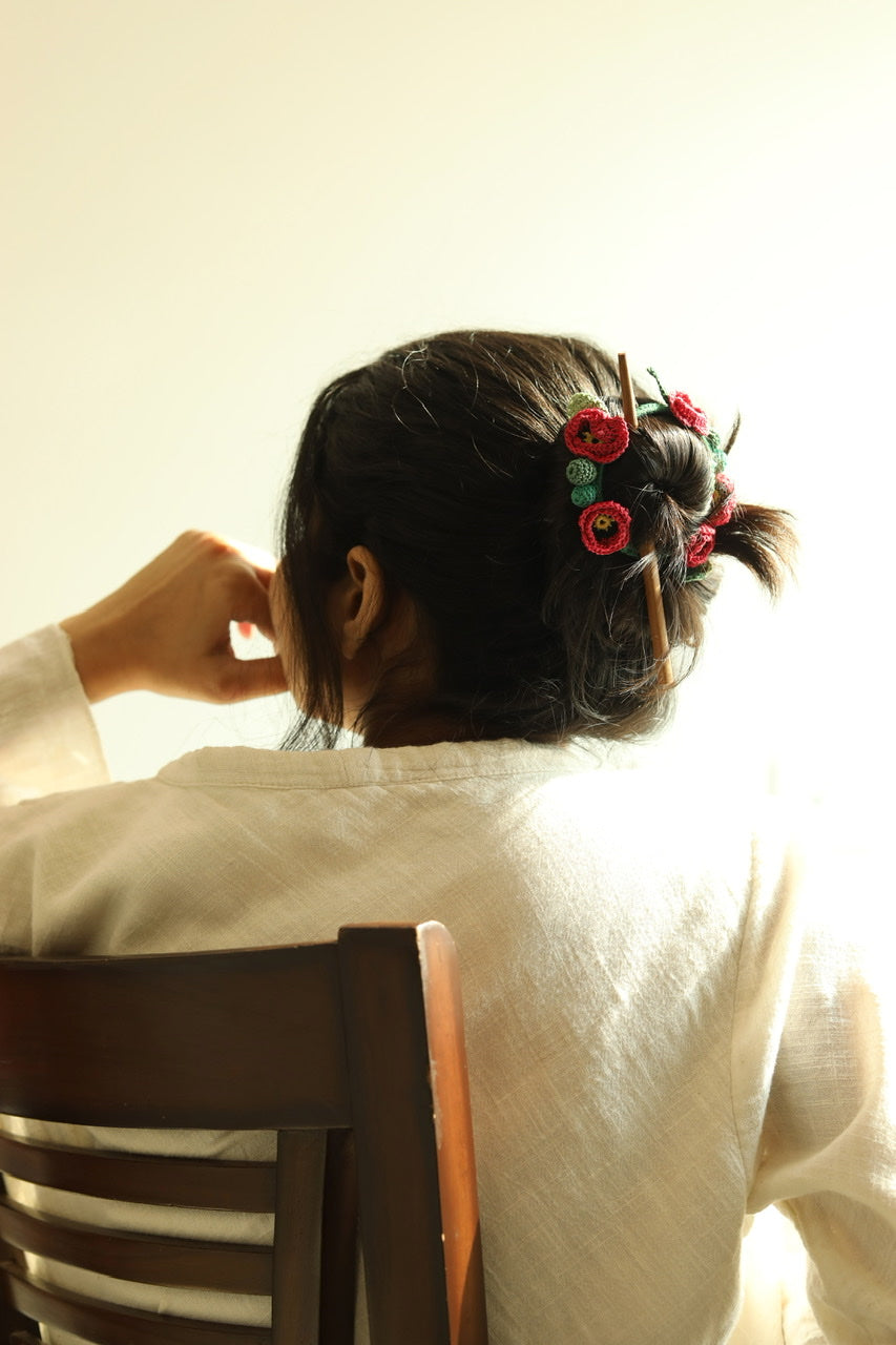 Poppy Crochet Hair Tie