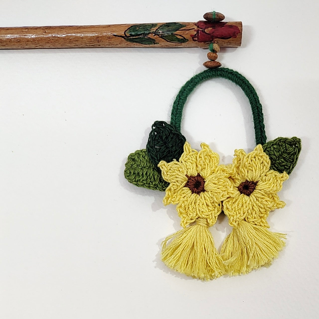 Sunflower on a Ring Hair Stick