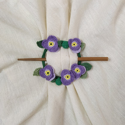 Pansy Crochet Hair Tie