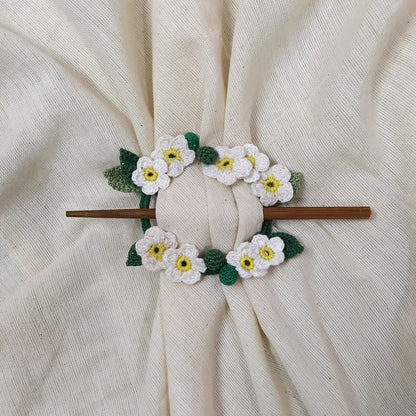 Daisy Crochet Hair Tie